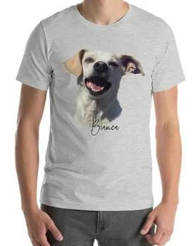 מותאם אישית מחמד החולצה, כלב, חולצת אישית מחמד האיור על החולצה, בלה בד 3001 טי-שירט, רך ונעים, יד להמחיש - התמונה 2  
