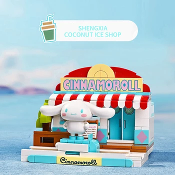 Sanrio התאספו צעצוע אבני הבניין Kuromi Cinnamoroll Mymelody מודל חינוכי המשחק גרפיקה קריקטורה אבני הבניין - התמונה 2  