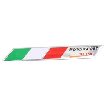 סגנון רכב 3D אלומיניום לרכב איטלקי איטליה במפה את דגל לאומי מדבקה גריל סמל אופנוע מדבקות עבור פרארי, פיאט Piaggio וספה - התמונה 2  