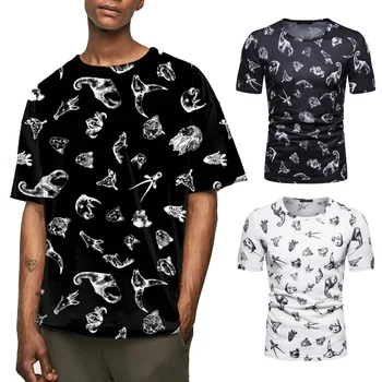Happyjeffery 2023 גברים קיץ חולצות שרוול קצר חולצות Tees חולצות או צוואר הקולר טבע בעלי חיים מודפסים חולצה Tshirts T06 - התמונה 2  