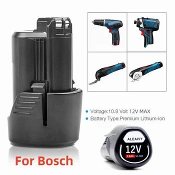 12V 3.0 אה 6.0 אה מתאים Bosch lithium-ion החלפת סוללות 12V BAT413 BAT414 BAT420 10.8 V אלחוטי כלי חשמל batterie - התמונה 2  