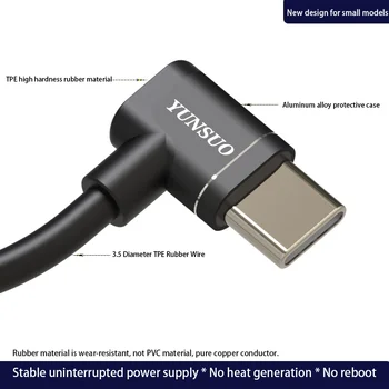 מרפק מסוג-C Mini 5Pin מיקרו USB 5V 1A 2A 2.4 דיגיטלי למכשיר ספק כוח כבל טעינה לרכב מקליט נייד Tablet טלפון מאוורר - התמונה 2  