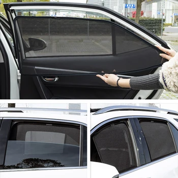 עבור טויוטה RAV4 XA30 רב 4 2005-2013 רכב מגנטי שמשיה מגן השמשה הקדמית מסגרת וילון צד אחורי חלון שמש לצל. - התמונה 2  