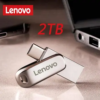 Lenovo OTG עט כונן 2TB TYPE-C כונני פלאש 2 ב 1 במהירות גבוהה העברת 3.0 USB 1TB 512GB 256GB טלפון נייד מקל זיכרון מתנות - התמונה 2  