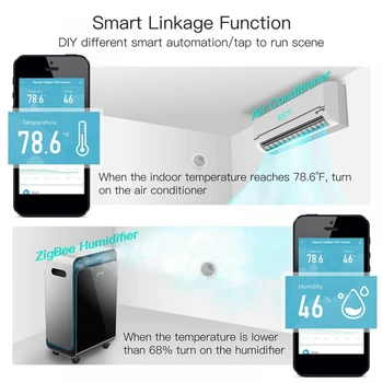 2X Tuya Zigbee טמפרטורה ולחות חיישן עם תצוגת LCD מקורה לחות מדחום חכם החיים שליטה - התמונה 2  