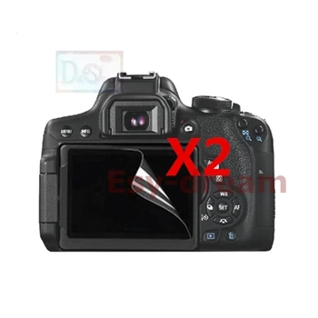 2pcs באיכות גבוהה תצוגת LCD מסך סרט מגן עבור Canon 750D 760D Rebel T6i T6s לנשק X8i 8000D רך - התמונה 2  