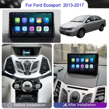 אנדרואיד רדיו במכונית Carplay עבור פורד Ecosport 2013 2014 2015 2016 2017 מולטימדיה 4G Wifi GPS DSP DVD 2 DIN 2DIN Autoradio סטריאו - התמונה 2  