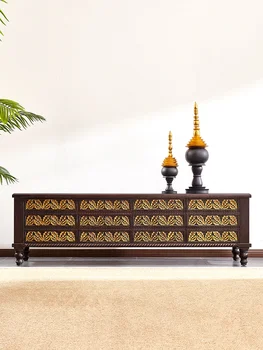 Taiyu דרום מזרח אסיה סגנון עץ מלא בסלון טלוויזיה ארון Zitai בסגנון B & B ריהוט אור יוקרה קומה ארון לוקר - התמונה 2  