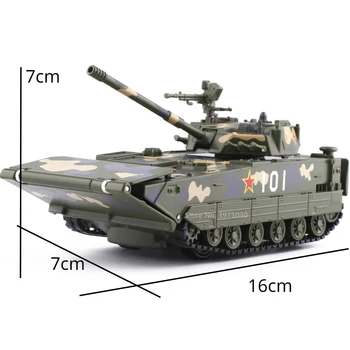 1/50 סגסוגת טנק צעצוע מודל מתכת Diecast צבאי משוריין רכב מקלע יכול לסובב 360° אוסף צעצועים לילדים מתנות - התמונה 2  