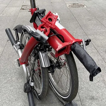 2X קיפול האופניים לשאת את התיק 14-20 אינץ מתקפלים אופניים שקית אחסון נייד מתקפל אופניים נשיאת תיק עבור ברומפטון - התמונה 2  