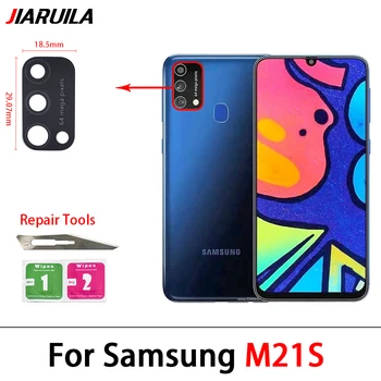 20Pcs/הרבה המקורית עבור Samsung Galaxy M62 5G m31 לאמת M51 M32 5G M52 M53 5G M14 M54 מצלמה אחורית עדשת זכוכית עם דבק מדבקה + כלים - התמונה 2  