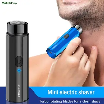 1x Mini גילוח חשמלית לגברים נייד גילוח הזקן סכין USB לטעינה של גברים גילוח הפנים הגוף גילוח מכונת גילוח - התמונה 2  