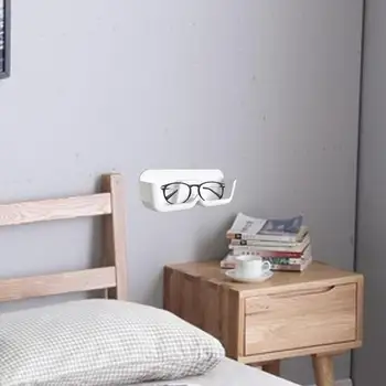 קיר רכוב משקפיים קופסא לאחסון משקפיים מחזיק משקפי שמש Rack תצוגת אגרוף חינם קיר רכוב על הטלפון משקפיים המתלה. - התמונה 2  