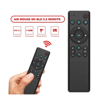 M5 Bluetooth 5.2 אוויר עכבר מרחוק אלחוטית אינפרא אדום למידה מרחוק שליטה על בית חכם תיבת הטלוויזיה טלוויזיה מקרן - התמונה 2  
