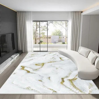 יוקרה מודרנית רגיל בסגנון השטיח בחדר השינה IG ירוק תפאורה הביתה שטיחים עבור הסלון רך אנטי להחליק שטח גדול שטיח הרצפה ליד המיטה - התמונה 2  