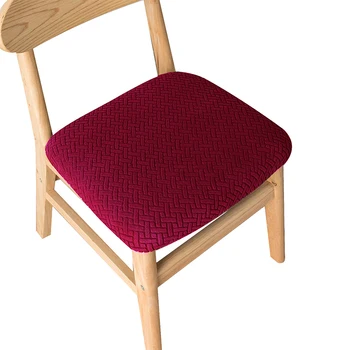 עמיד למים ספנדקס חדר אוכל מרופדים ריפוד כיסא מוצק כיסוי מושב נשלף הכיסויים עם ריהוט רחיץ מגן - התמונה 2  
