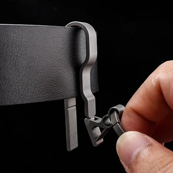 טיטניום אבזם טיטניום המותניים קליפ מחזיק מפתחות אביזרים מפתח טבעת מחזיק חיצוני נייד כלים - התמונה 2  