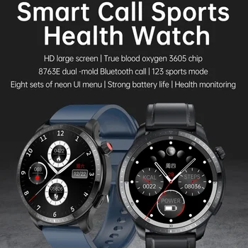 2024 איזון חדש שעון חכם גברים אנדרואיד Bluetooth קוראים טמפרטורת הגוף החמצן בדם כושר גשש IOS Noctilucent Smartwatch - התמונה 2  