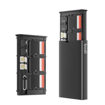 בודי Multi-פונקצית כרטיס תיבת אחסון SD Micro SD כרטיס ה-SIM Pin של כרטיס זיכרון נייד סגסוגת אלומיניום תיבת 17 1 - התמונה 2  