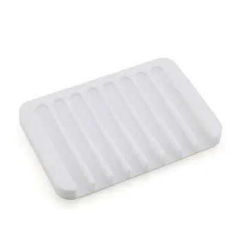 1 Pc עמיד השירותים המוצר סיליקון עצמית ניקוז צלחת סבון אמבט ניקוז סבון מדף השיש במטבח ספוג מתלה ייבוש מגש - התמונה 2  