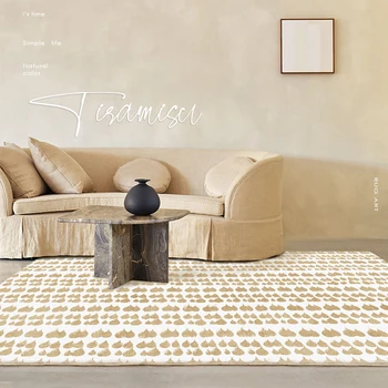 יפנית בסגנון רטרו Dirtresistant ו Easycare השטיח בסלון מעובה רך השינה שטיחים פשוטים Largearea במלתחה השטיח - התמונה 2  