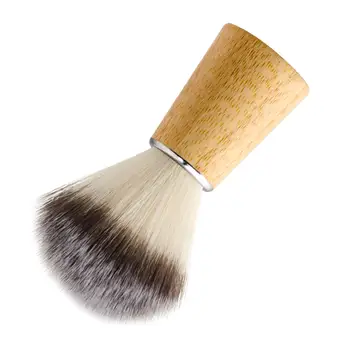הזקן גילוח מברשת קלת משקל קל קצף אביזרי שיער סלון כלי עמיד עבור גילוח רטוב נייד ידית במבוק סבון מברשת - התמונה 2  