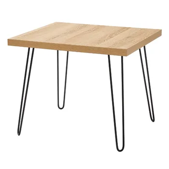 מעמודי התווך ורצוף רגל מרובע, שולחן צד, אלון הרהיטים בסלון （אלון/אפור）אופציונלי - התמונה 2  