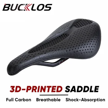 BUCKLOS אוכף 3D מודפס MTB כרית מושב פחמן אוכף אופניים כרית לנשימה Ultrilight הדפסת 3D מושב על כיסא האופניים - התמונה 2  
